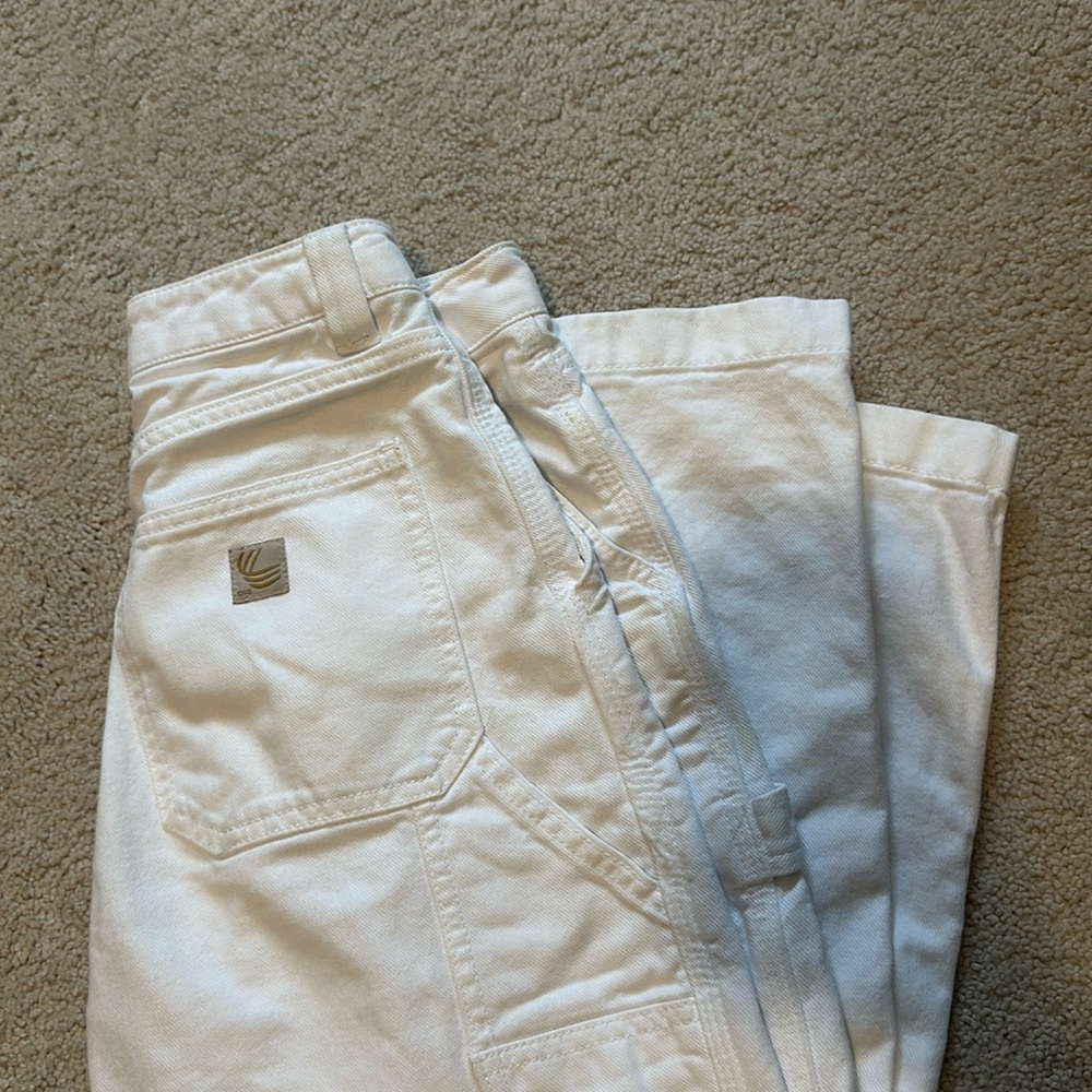 White TNA size 00 wide leg jeans